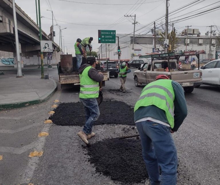 El Ayuntamiento de Soledad de Graciano Sánchez intervino 416 metros cuadrados de vialidades en distintos puntos del municipio.