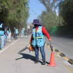 Realizan limpieza, deshierbe y mantenimiento en el Parque de Morales