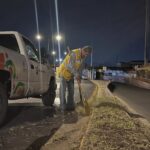 Realizan trabajos de limpieza nocturnos en Salvador Nava